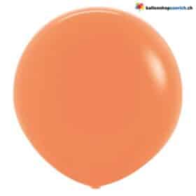 Ballon rond XL 60 cm, compatible avec l'hélium, orange fluo